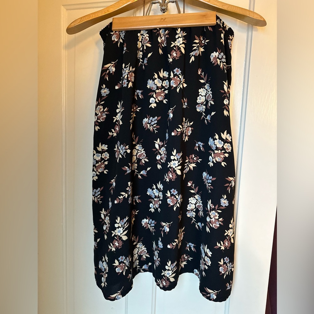 Blair Black Floral A-Line Skirt